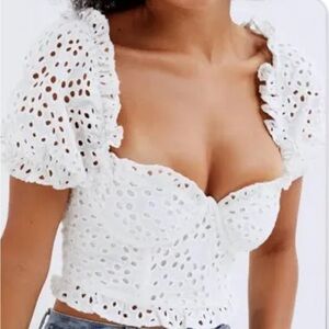 For love and lemons white Becca top